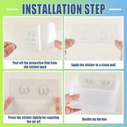 SiliFine 8 Pcs Cabinet Door Organizer Bin Wall Mount Organizer,3.54'',Clear - Image 6