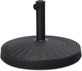 Tangkula 49 LBS Patio Umbrella Base, 20.5 Inch Outdoor Umbrella Stand W/Rattan Design, Adjustable Knob, Round Umbrella Holder for Backyard, Market Entrance, Poolside by TANGKULA