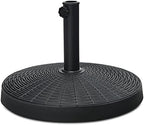 Tangkula 49 LBS Patio Umbrella Base, 20.5 Inch Outdoor Umbrella Stand W/Rattan Design, Adjustable Knob, Round Umbrella Holder for Backyard, Market Entrance, Poolside by TANGKULA