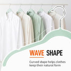 Sishynio Velvet Hangers 50 Pack, Non-Slip Slim Felt Clothes Hangers Green - Image 2