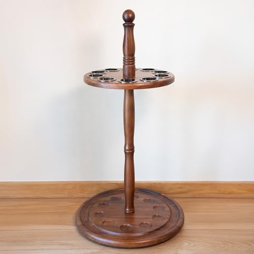 Asterom Cane Stand - Wooden Holder for Walking Sticks, Canes (Caramel) - Image 4