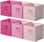 Cupic Cupid 6-Pack 11x11 Storage Cubes, Fabric Cube Bins, Pink Gradient by CupicCupid