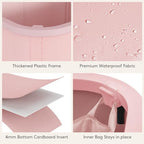Lifewit 105L Large Laundry Hamper with Lid, Removable Inner Bag, Pink - Image 5