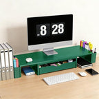 Spacrea Dual Monitor Stand Riser with Drawer and 2 Pen Holders - Image 2