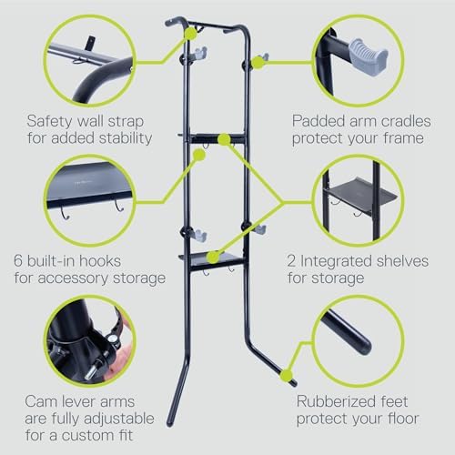 Delta Cycle DeltaGravity Connect 2 Bike Storage Rack - Gravity Fully Adjustable Bike Storage Garage For Road, MTB, and Hybrid Bicycles - Vertical Bike Rack Holds Up To 200 lbs - Image 3