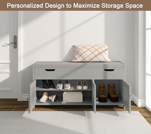 ChooChoo Shoe Storage Bench with Lift Top Storage & Cushioned Seats - Image 3