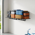 FLEXIMOUNTS 1-Pack 2x4ft Garage Shelving Wall-Mounted Storage Rack, Black by FLEXIMOUNTS