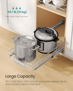 SONGMICS Pull Out Cabinet Organizer 14.6" W x 21.3" D, Easy Pull-Out - Image 3
