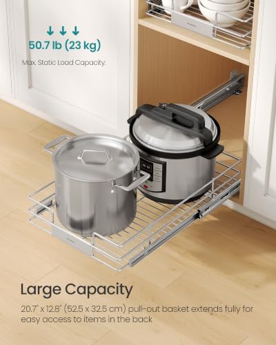 SONGMICS Pull Out Cabinet Organizer 14.6" W x 21.3" D, Easy Pull-Out - Image 3