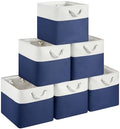 13x15x13 Inch Large Storage Bins with Cotton Rope Handles 6-Pack by HUZNXVY