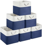 13x15x13 Inch Large Storage Bins with Cotton Rope Handles 6-Pack by HUZNXVY