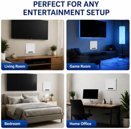 2 Pack 9" in-Wall Media Box Recessed Outlet Box Cable Management – Structured Media Enclosure Compatible with Streaming Media Players – WiFi-Friendly TV Cable Organizer Wall Installation - Image 3