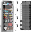 PAULONE Over the Door Organizer Heavy Duty – 96 Lbs Capacity 20 Pair Shoe Rack with Multi-Size Pockets Fits Tall Boots up to 11.8", Breathable Mesh, Metal Hooks – Also for Bags, Toys, Toiletries by Unknown