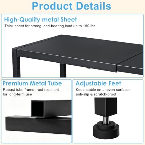 150 LBS Expandable Storage Shelves, Adjustable Metal Shelving Unit Rack - Image 6