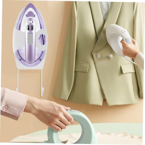 Wall Mount Steam Iron Holder and Ironing Board Organizer White - Image 4