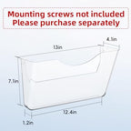 Clear Acrylic Wall File Holder, 6 Pack Wall Mount Single Pocket Organizer - Image 3