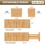 Deep Drawer Dividers For Clothes,Expandable Drawer Organizer (6, Short) - Image 3