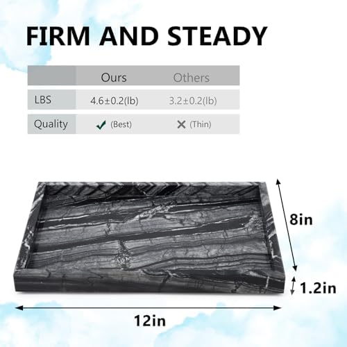 Real Natural Marble Tray for Bathroom, Vanity, Kitchen Counter & Desktop - Image 2