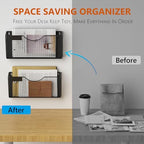 MFTEK Magnetic File Holder, 2 Pockets Magnetic File Folder Holder No Drilling Magnet Paper Mail Organizer Magazine Basket, Hanging Wall Storage Rack for Fridge Cabinets Office Classroom - Image 6