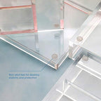Clear Acrylic Desk Organizer 4-Piece Desk Kit + Free Complimentary Acrylic Ruler, Desktop Organization for Office or Home - Image 6