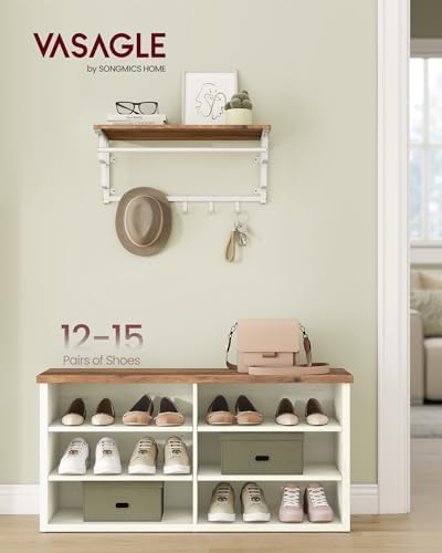VASAGLE Shoe Bench, Storage Bench, 11.6 x 39.4 x 19.7 Inches - Image 2