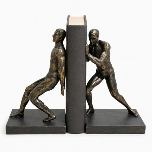 Comfy Hour 13 Inch Gymnastic Men Bookends, Bronze Athlete, Set of 2 by ComfyHour