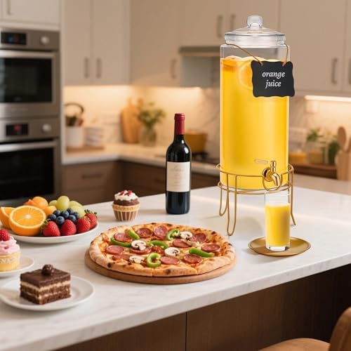 Drink Dispensers for Parties, 1 Pack 1.5 Gallon Beverage Dispenser with Stand, Drink Dispenser With Glass Lid, juice dispensers for parties - Image 6