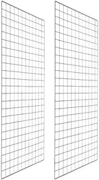 PATIKIL Wire Grid Panels Gridwall Panel 47" x 24" Black 2Pcs by PATIKIL