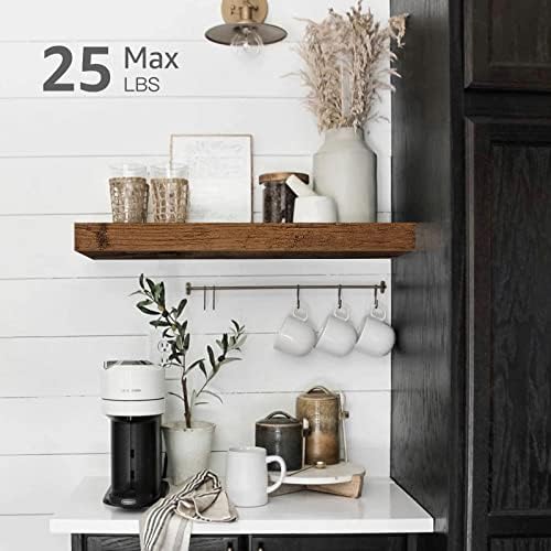 QEEIG Floating Shelves for Wall Small Shelf (Brown, Set of 4, 15.7" x 6.7") - Image 6