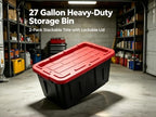 Storage Bins with Lids, 27 Gal 2-Pack Stackable Plastic Totes - Image 2