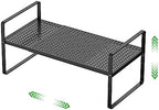 Expandable Storage Shelf, Stackable Organizer Rack, Black Large 1 PK by SOFRON
