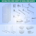 Grid Wall Commercial Grade Grid Panels Heavy Duty Panel for Retail Display 2' W x 4' H, Black (Pack of 3) Portable - Image 5