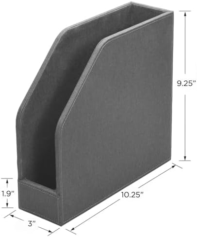 MobileVision Executive Grey Cloth Fabric Vertical File Holders - 2 Piece Combo - Image 5