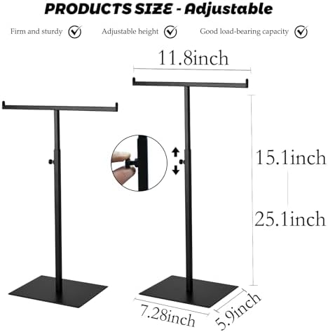 Purse Display Stand, Black 2PCS Jewelry Tower Stainless Steel - Image 2