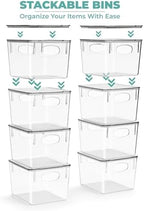 Sorbus Clear Toy Storage Bins with Lids, Stackable (Medium, 4 Pack) - Image 4
