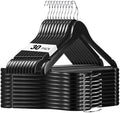 HOUSE DAY Black Wooden Hangers 30 Pack, Heavy Duty Wooden Coat Hangers by HOUSEDAY
