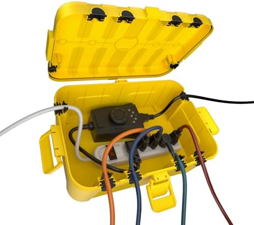 Flemoon Large Outdoor Electrical Box, IP54 Waterproof Extension Cord Cover by FLEMOON