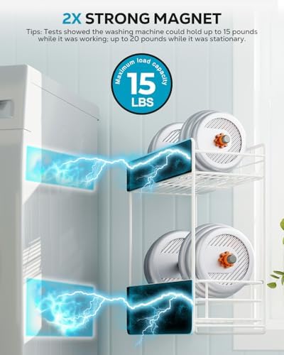 Nieifi Magnetic Shelves for Washing Machine, Magnetic Laundry Organizer - Image 2