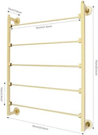 TFCFL Wall Mounted Display Rack, 5-Layer Tie & Scarf Holder, Wrapping Paper Ribbon Organizer, Retail Display for Home & Store (Gold) - Image 7