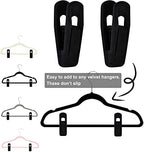 TOFIIGREM Black Velvet Hanger Clips (60-Pack), Strong Finger Clips for Velvet Hangers, Skirt Hanger Clips Fit for Flocking Hangers - Image 4