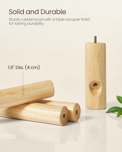 VASAGLE Solid Wood Coat Rack, Free Standing, 8 Hooks, 3 Height Options - Image 4