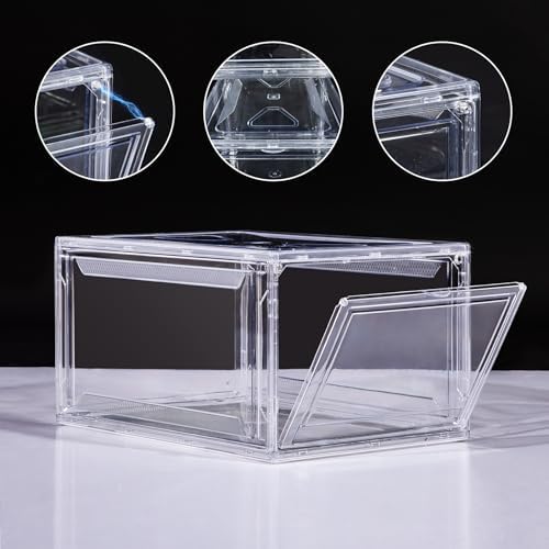 12 Pack Acrylic Shoe Boxes,Clear Plastic Stackable Sneaker Box,Shoe Containers,Shoe Display Case,Sneaker Storage,Fits Up to Size 15 - Image 5