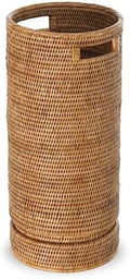 KOUBOO La Jolla Rattan Umbrella Stand, Handmade, Honey Brown, Umbrella Holder, Sturdy, Walking Sticks, Canes, Entryway, Mudroom, Office, Dip Tray, Home Decor by KOUBOO