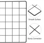 PATIKIL 31.5"x12" Wire Grid Panel, 2 Pack Board Photo Pictures Memo Display Grid Panels Hanging Organizer Wall Decorative Panel for Home Office Wedding, Black - Image 4