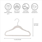 3 Sprouts Velvet Baby Hangers, Non Slip Slim, Gray, 30 Pack - Image 2