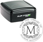 Customized Portable Pre-Inked Elegant Monogram Personalized Book Stamp for Islamic Event Organizers - Book Stamper, Personalized Book Stamper for Books, Gifts, and Special Occasions - Image 2