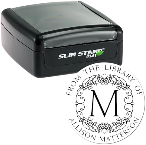Customized Portable Pre-Inked Elegant Monogram Personalized Book Stamp for Islamic Event Organizers - Book Stamper, Personalized Book Stamper for Books, Gifts, and Special Occasions - Image 2