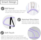 MIZGI Velvet Hangers 50 Pack Non Slip Light Purple Rose Gold Hooks - Image 3