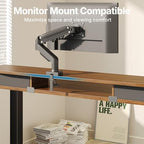 HUANUO 40" X 24" Electric Standing Desk with 2 Drawers, C-Clamp Mount Compatible, Height Adjustable Computer Desk, Home Office Stand Up Desk with 4 Preset Heights & 2 Hooks, Walnut - Image 4