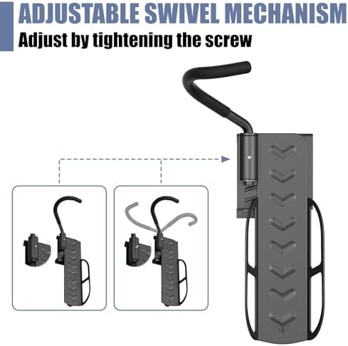 WALMANN Wall Mounted Swivel Bike Rack for Garage, Rotating Vertical Bike Storage for 5 Bikes, Space-Saving Bike Hooks, 500 lbs Capacity(Hanging 5 Bikes) - Image 5